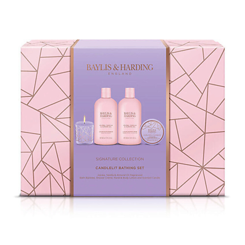 BAYLIS&HARDING BAYLIS & HARDING Набор Jojoba Vanilla & Almond Oil Candlelit Gift Set