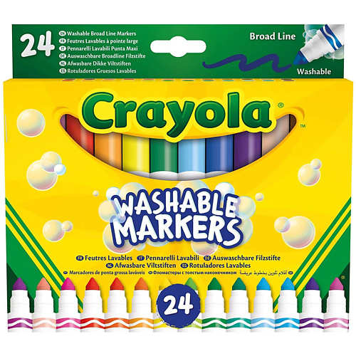 

CRAYOLA Смываемые фломастеры с широким пером Ultra Clean Broad Line Markers 24.0, Смываемые фломастеры с широким пером Ultra Clean Broad Line Markers