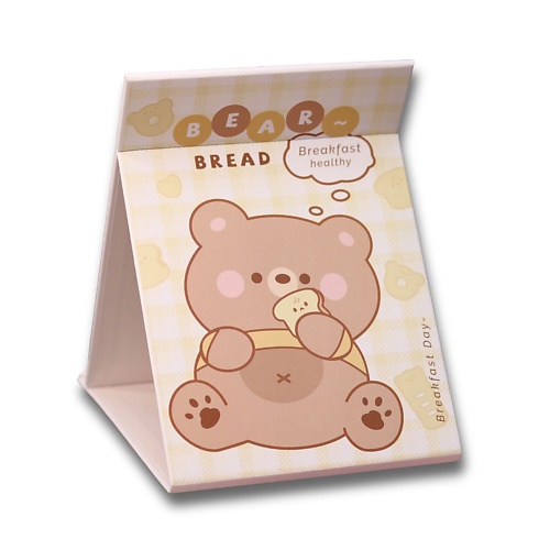 ILIKEGIFT Зеркало настольное Bear bread yellow