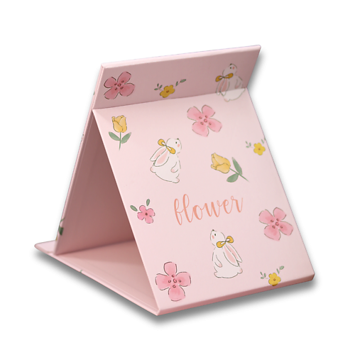 ILIKEGIFT Зеркало настольное Flower bunny pink