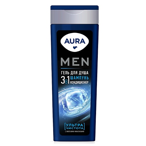 AURA Men Гель для душа 3в1 Ультра Чистота 3800 163₽