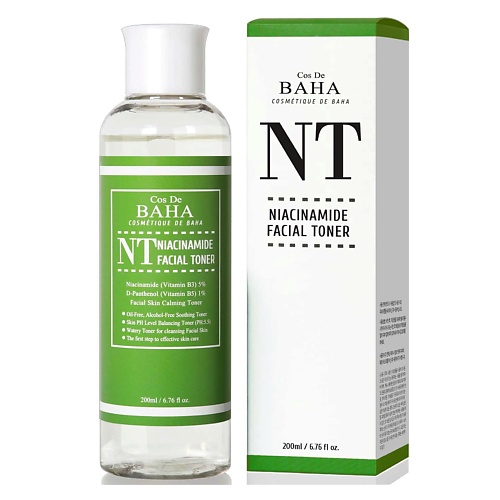 

COS DE BAHA NT Niacinamide Facial Toner Тонер для лица 200.0, NT Niacinamide Facial Toner Тонер для лица