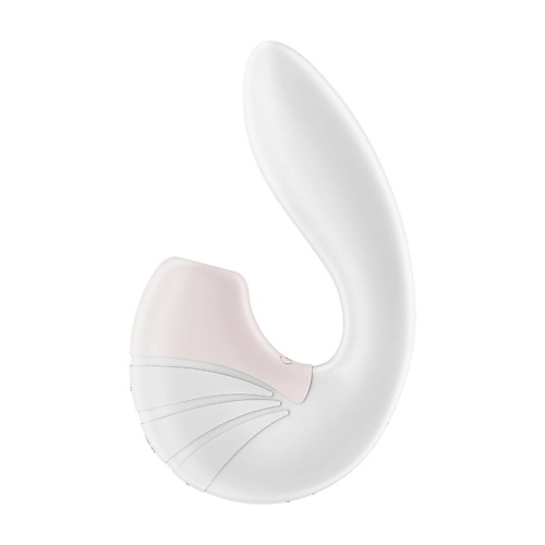 SATISFYER Вибромассажёр зоны G с вакуумным клиторальным стимулятором Supernova white