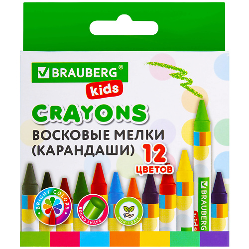 

BRAUBERG Восковые мелки KIDS, Восковые мелки KIDS