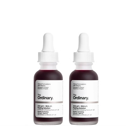 

THE ORDINARY Кислотная сыворотка-пилинг AHA 30% + BHA 2% Peeling Solution Duo 1.0, Кислотная сыворотка-пилинг AHA 30% + BHA 2% Peeling Solution Duo