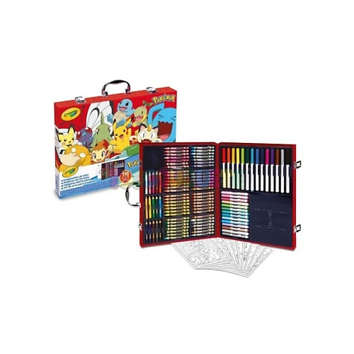 

CRAYOLA Набор принадлежностей для рисования в кейсе Pokemon Artist Case, Набор принадлежностей для рисования в кейсе Pokemon Artist Case