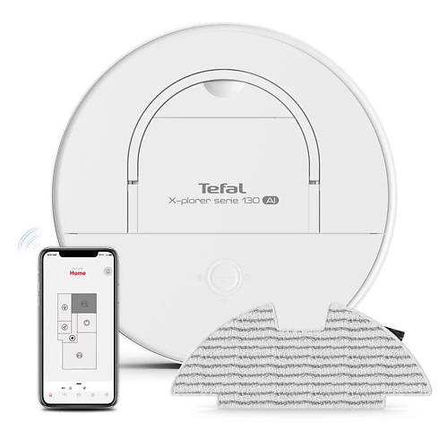 

TEFAL Робот-пылесос X-Plorer Serie 130AI Animal & Allergy RG9077WH, Робот-пылесос X-Plorer Serie 130AI Animal & Allergy RG9077WH