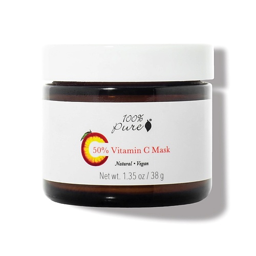 100 PURE Маска для лица порошковая каолиновая с витамином С и Каму-Каму Vitamin C Mask 3086₽