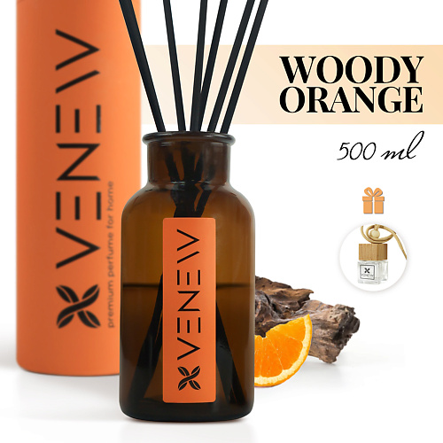 

VENEW Диффузор ароматизатор для дома парфюм WOODY ORANGE 500.0, Диффузор ароматизатор для дома парфюм WOODY ORANGE