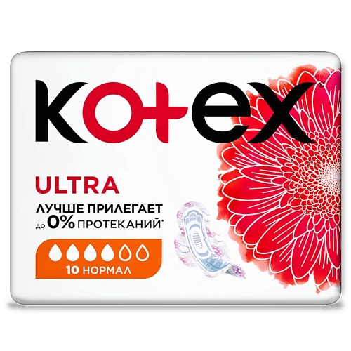 KOTEX Прокладки гигиенические Ультра Сетч Нормал Fast Absorb 10.0