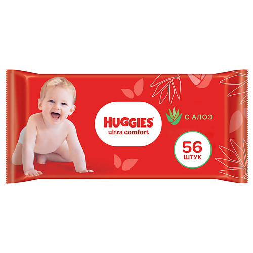 

HUGGIES Влажные салфетки Ultra Comfort с алоэ 56.0, Влажные салфетки Ultra Comfort с алоэ