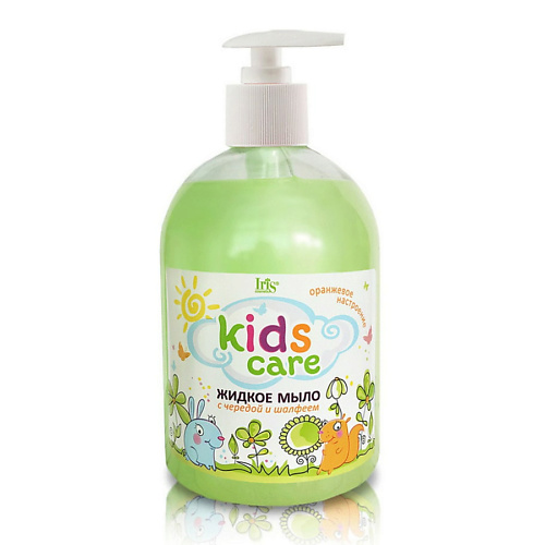 

IRIS COSMETIC Мыло жидкое детское Kids Care с чередой и шалфеем 500.0, Мыло жидкое детское Kids Care с чередой и шалфеем