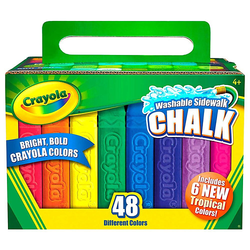 

CRAYOLA Разноцветные мелки для рисования на асфальте Washable Sidewalk Chalk, Разноцветные мелки для рисования на асфальте Washable Sidewalk Chalk