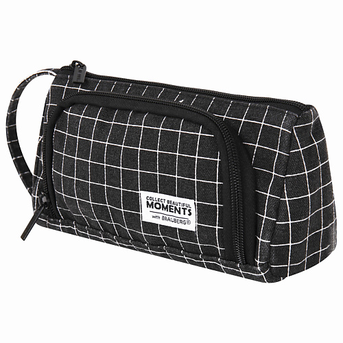 BRAUBERG Пенал-косметичка Checkered black