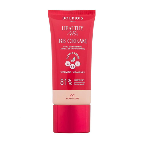 

BOURJOIS Увлажняющий BB-крем Healthy Mix Clean & Vegan BB Cream, Увлажняющий BB-крем Healthy Mix Clean & Vegan BB Cream