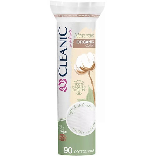 

CLEANIC Naturals Organic Cotton Гигиенические ватные диски 90.0, Naturals Organic Cotton Гигиенические ватные диски