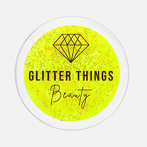 GLITTER THINGS Глиттер Гель Блёстки для глаз, лица и тела Желточек