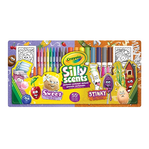 CRAYOLA Набор ароматизированных карандашей и фломастеров Silly Scents