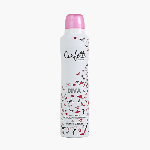 

CONFETTI Дезодорант-спрей для тела парфюмированный Diva, Дезодорант-спрей для тела парфюмированный Diva