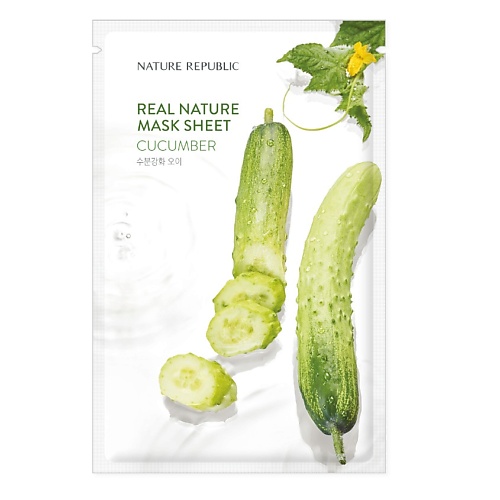 NATURE REPUBLIC Маска для лица тканевая с экстрактом огурца Mask Sheet Cucumber