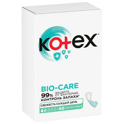 KOTEX Прокладки Ежедневные БИО-КЭА Экстра тонкие 40.0