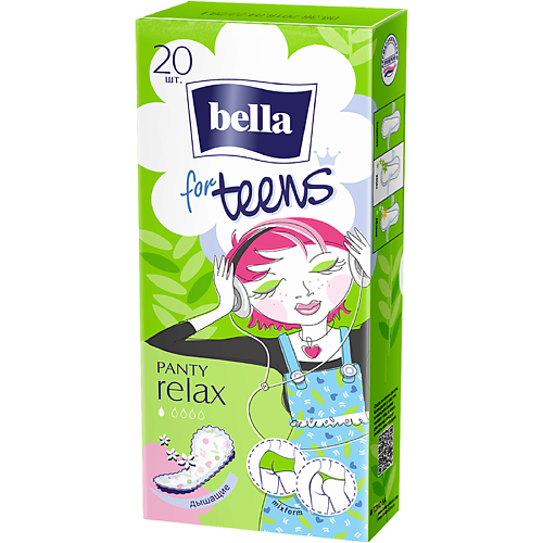 

BELLA Прокладки ежедневные ультратонкие for teens relax deo 20.0, Прокладки ежедневные ультратонкие for teens relax deo