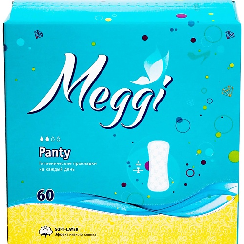 

MEGGI Гигиенические прокладки на каждый день MEGGI ПАНТИ/PANTY 60.0, Гигиенические прокладки на каждый день MEGGI ПАНТИ/PANTY