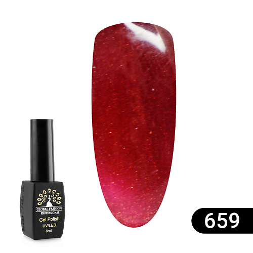 GLOBAL FASHION Гель лак Sexy Red 652