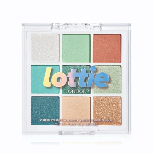 LOTTIE LONDON Палетка теней для век 9 оттенков Totally Mint 959₽