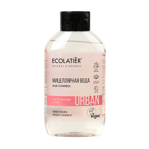 

ECOLATIER Мицеллярная вода для снятия макияжа цветок орхидеи & роза 400.0, Мицеллярная вода для снятия макияжа цветок орхидеи & роза