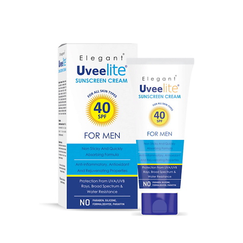 

ELEGANT COSMED Солнцезащитный крем СПФ 40 для мужчин Uveelite 50.0, Солнцезащитный крем СПФ 40 для мужчин Uveelite