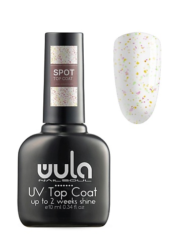 

WULA NAILSOUL Верхнее покрытие с цветным глиттером Spot Top Coat, тон S01, Верхнее покрытие с цветным глиттером Spot Top Coat, тон S01