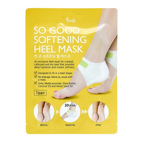 PRRETI Мгновенно смягчающая маска для пяток с маслом Ши So Good Softening Heel Mask 320₽