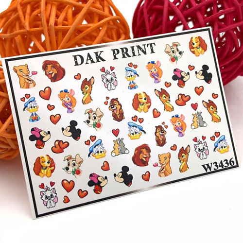 

DAK PRINT Слайдер-дизайн для ногтей W3436, Слайдер-дизайн для ногтей W3436