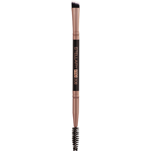 STELLARY Кисть для бровей двусторонняя 308 Eyebrow Brush Duo