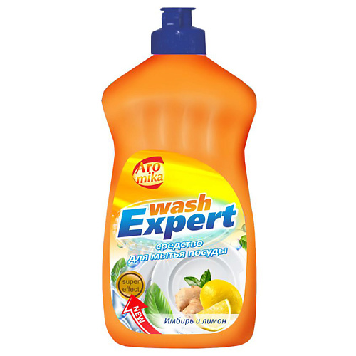 AROMIKA Гель для мытья посуды Wash Expert имбирь и лимон 500.0