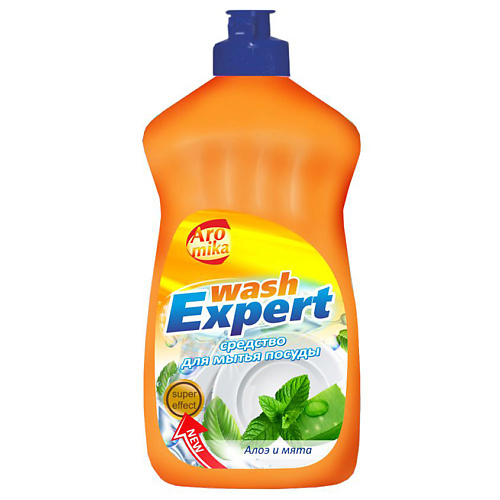 AROMIKA Гель для мытья посуды Wash Expert алоэ и мята 500.0