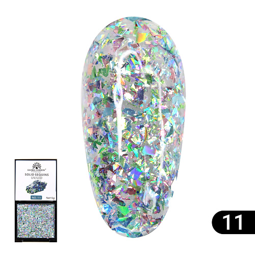 

GLOBAL FASHION Гель-краска с глиттером, Solid Sequins color gel 01, Гель-краска с глиттером, Solid Sequins color gel 01