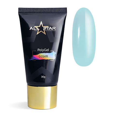 ALL STAR PROFESSIONAL PolyGel COLOR Black для моделирования и укрепления ногтей