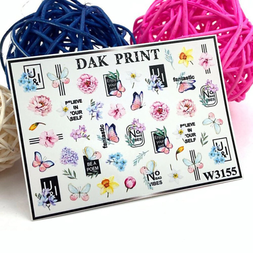 

DAK PRINT Слайдер-дизайн для ногтей W3155, Слайдер-дизайн для ногтей W3155