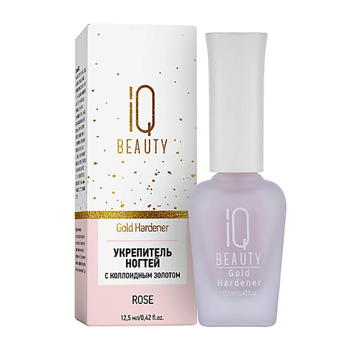 

IQ BEAUTY Укрепитель ногтей с коллоидным золотом Gold Hardener Rose 12.5, Укрепитель ногтей с коллоидным золотом Gold Hardener Rose