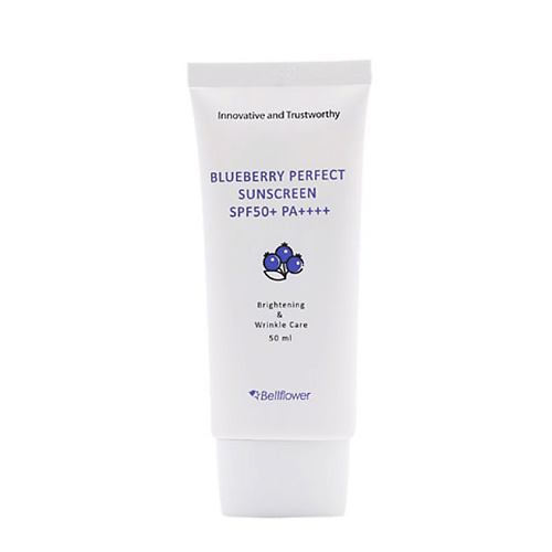 

BELLFLOWER Крем для лица солнцезащитный с экстрактом черники Blueberry Perfect Sunscreen SPF 50+ PA++++, Крем для лица солнцезащитный с экстрактом черники Blueberry Perfect Sunscreen SPF 50+ PA++++