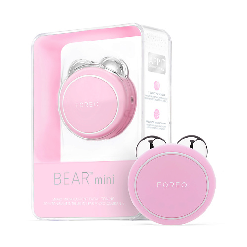 фото Foreo bear mini микротоковое тонизирующее устройство для лица с 3 уровнями интенсивности, pearl pink