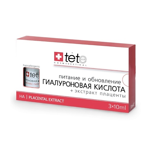 фото Tete cosmeceutical лосьон косметический hyaluronic acid + placental extract 30.0