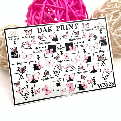 

DAK PRINT Слайдер-дизайн для ногтей W3128, Слайдер-дизайн для ногтей W3128