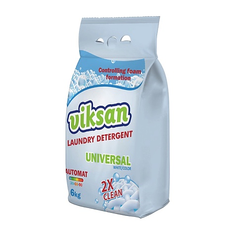 

AQUASAN Стиральный порошок"VIKSAN" 2X CLEAN UNIVERSAL, Стиральный порошок"VIKSAN" 2X CLEAN UNIVERSAL