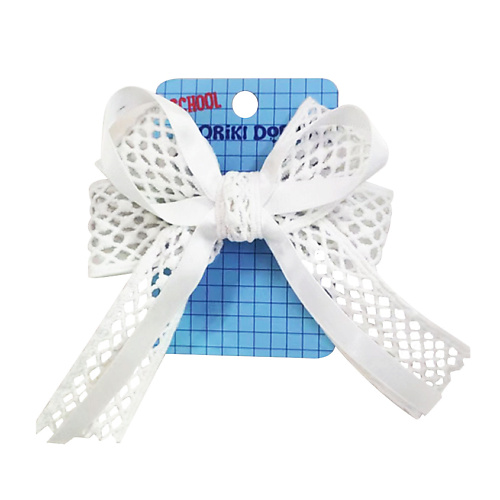 

MORIKI DORIKI Белый бант с сеткой на резинке SCHOOL Collection White mesh bow elastic, Белый бант с сеткой на резинке SCHOOL Collection White mesh bow elastic