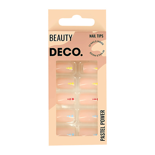 

DECO. Набор накладных ногтей PASTEL POWER dots, Набор накладных ногтей PASTEL POWER dots