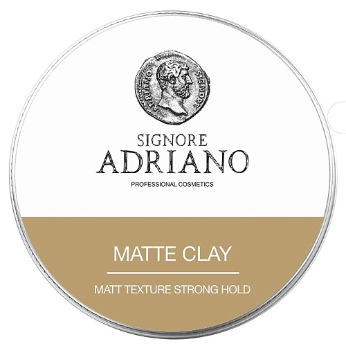 Глина для волос SIGNORE ADRIANO Матовая глина Matte clay Strong сильной фиксации, для классических укладок.