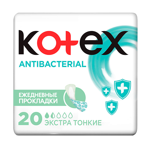 

KOTEX Прокладки Ежедневные Антибак Ультратонкие, Прокладки Ежедневные Антибак Ультратонкие